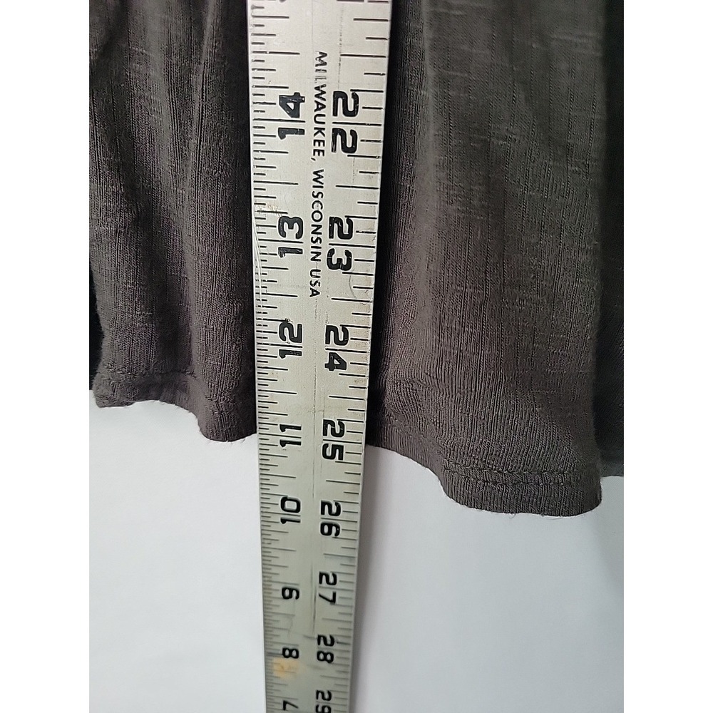 Mossimo Peplum Top Womens XL Gray Long Sleeve Raglan Slub Knit Shirt Earthy Soft - Picture 6 of 10